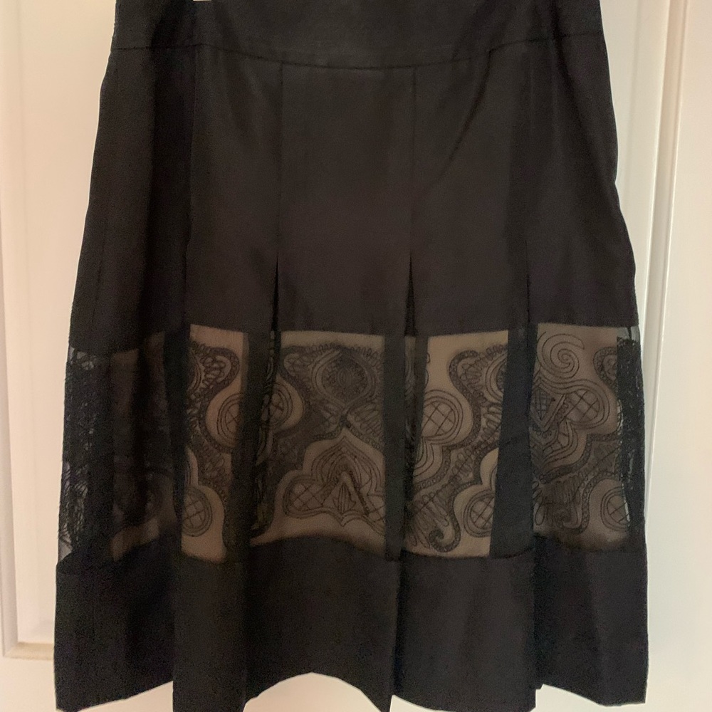 Etcetera Black Silk Skirt